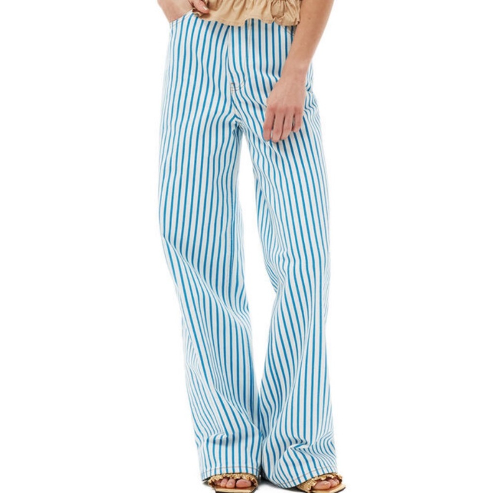 GANNI Magny Striped Jeans